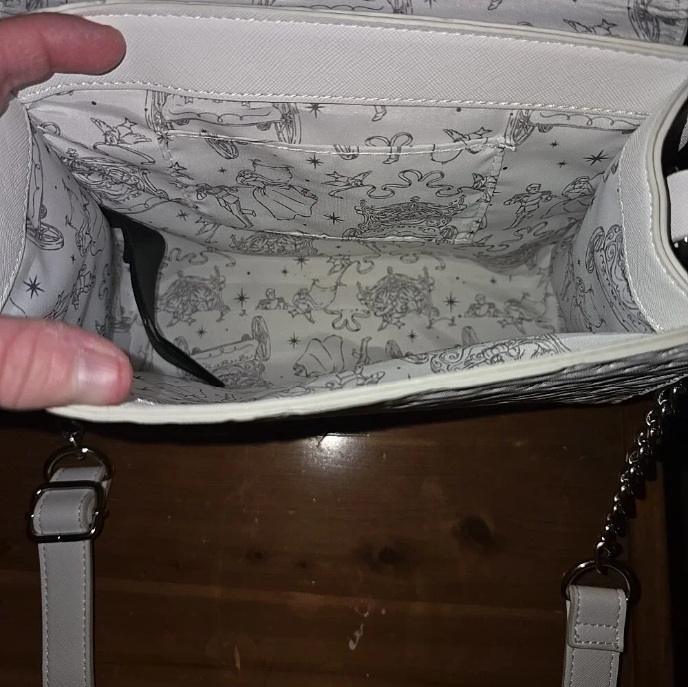 Cinderella Wedding Loungefly Print Top-Handle Crossbody Bag With Wallet